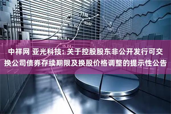 中祥网 亚光科技: 关于控股股东非公开发行可交换公司债券存续期限及换股价格调整的提示性公告